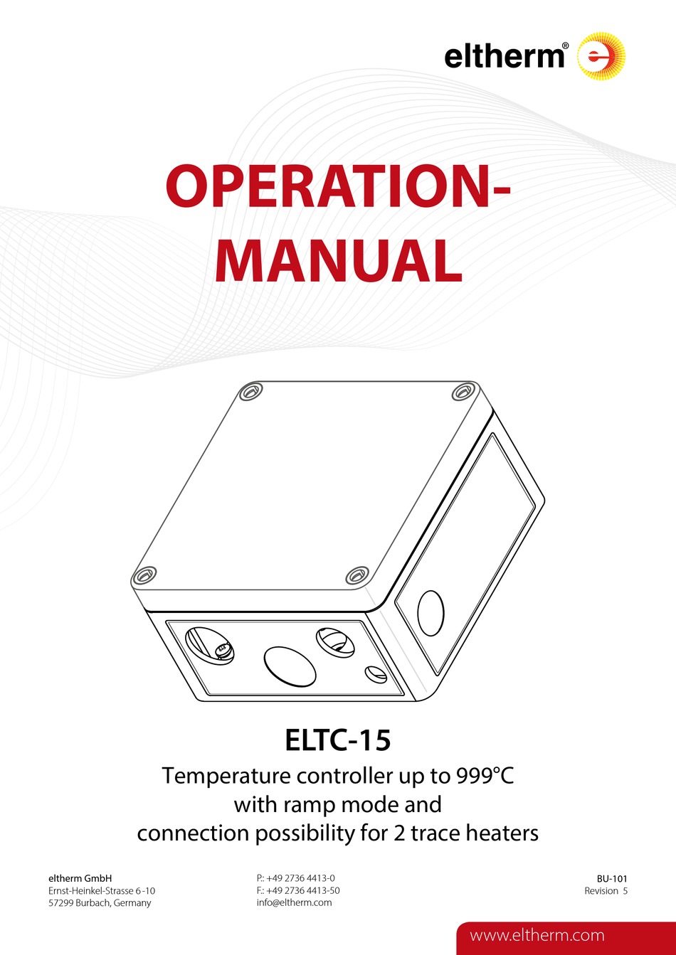 ELTHERM ELTC-15 OPERATION MANUAL Pdf Download | ManualsLib