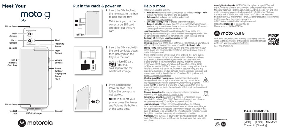 MOTOROLA MOTO G MANUAL Pdf Download | ManualsLib