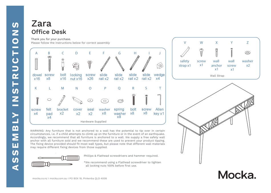 MOCKA ZARA ASSEMBLY INSTRUCTIONS MANUAL Pdf Download ManualsLib