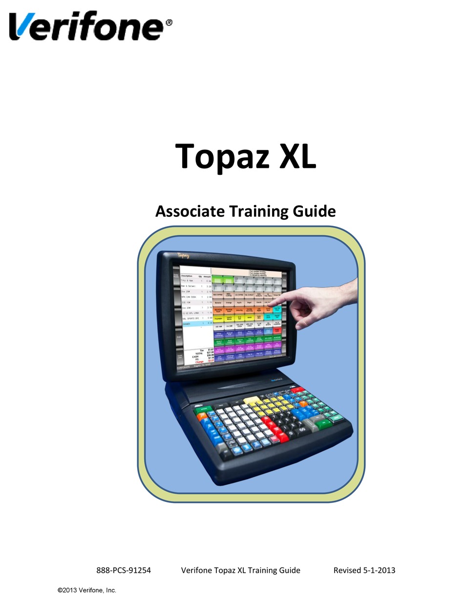 VERIFONE TOPAZ XL TRAINING MANUAL Pdf Download ManualsLib