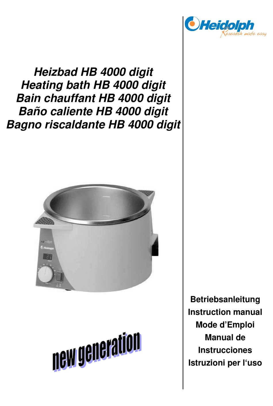 HEIDOLPH HB 4000 DIGIT INSTRUCTION MANUAL Pdf Download ManualsLib