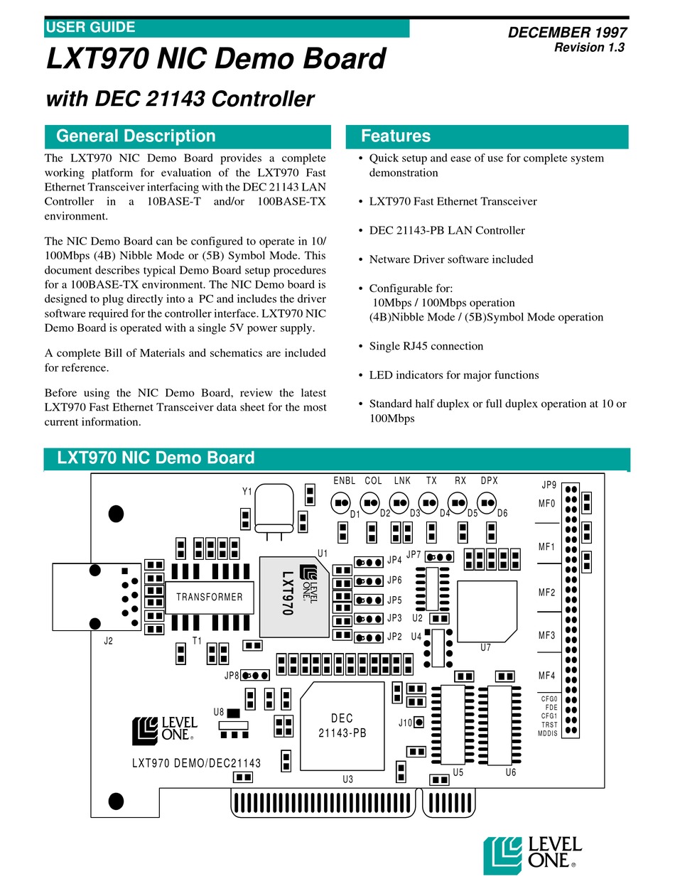 LEVELONE LXT970 USER MANUAL Pdf Download ManualsLib
