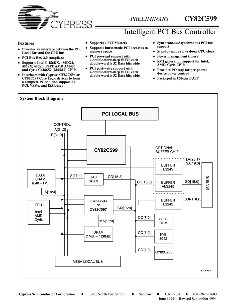 CYPRESS CY82C599 MANUAL Pdf Download ManualsLib