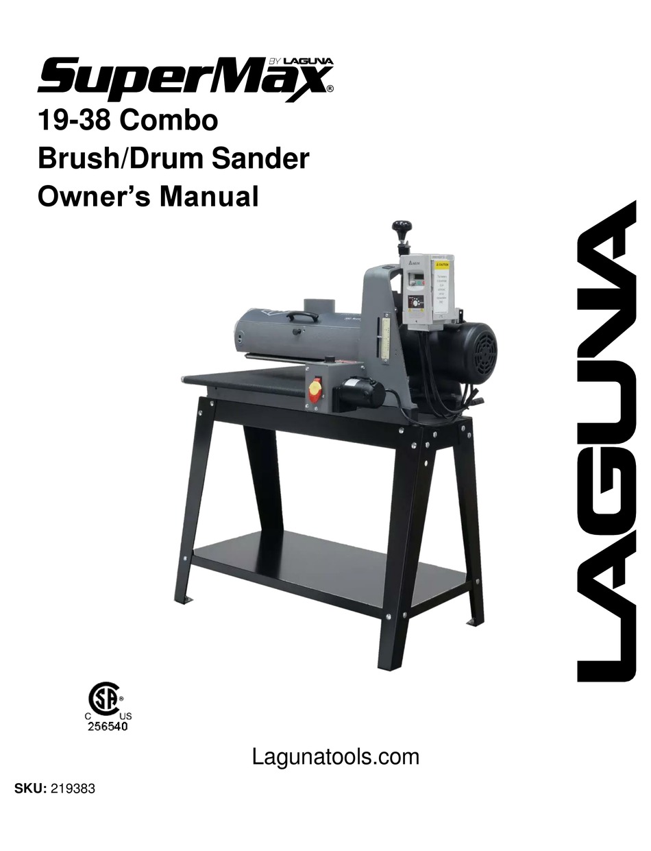 LAGUNA TOOLS SUPERMAX 1938 COMBO OWNER'S MANUAL Pdf Download ManualsLib