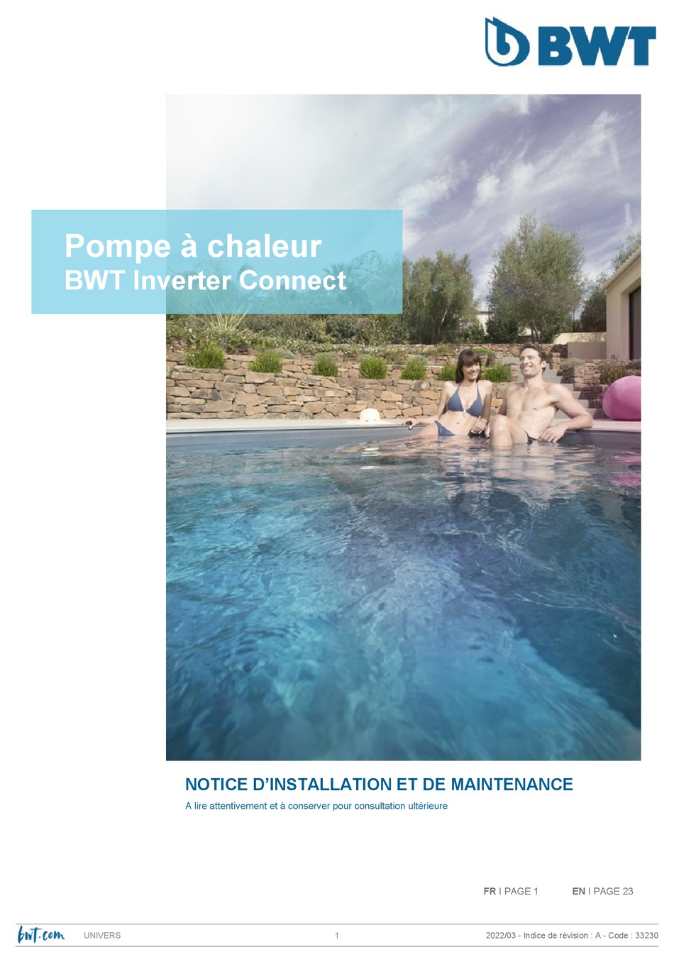 BWT INVERTER CONNECT INSTALLATION AND MAINTENANCE INSTRUCTIONS MANUAL ...