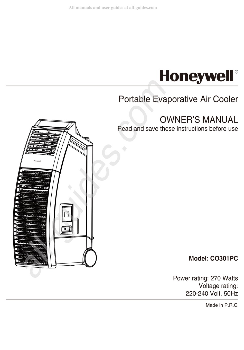 HONEYWELL CO301PC OWNER