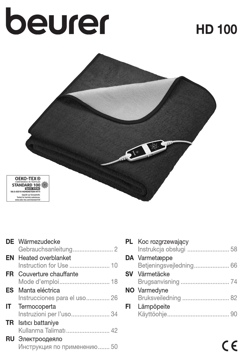 BEURER HD 100 INSTRUCTIONS FOR USE MANUAL Pdf Download | ManualsLib