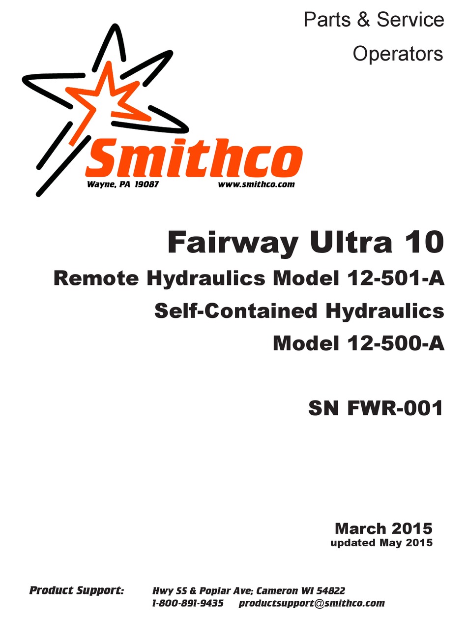 SMITHCO SN FWR001 PARTS & SERVICE OPERATORS Pdf Download ManualsLib