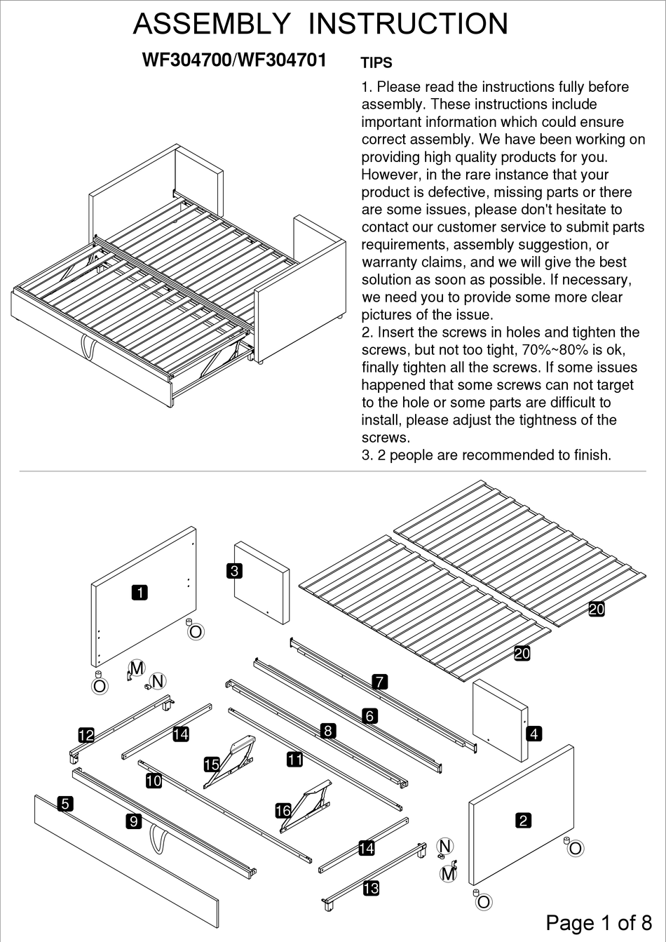 BED BATH & BEYOND WF304700 ACCESSORIES ASSEMBLY INSTRUCTIONS Pdf