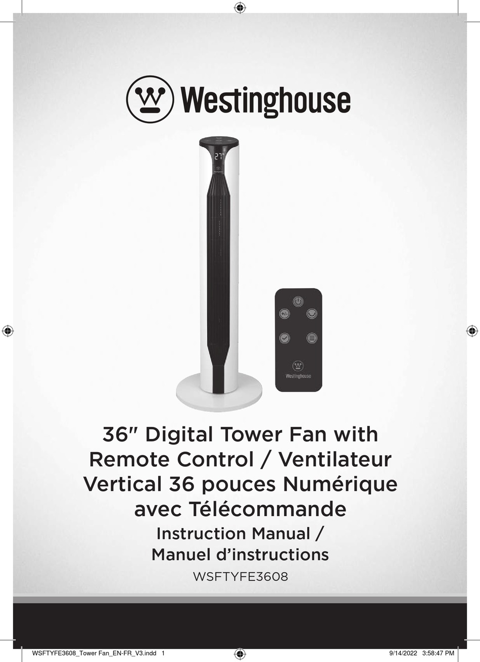 WESTINGHOUSE WSFTYFE3608 INSTRUCTION MANUAL Pdf Download ManualsLib