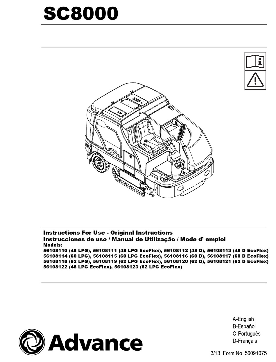 Nilfisk Advance Lpg Instruction Manual Pdf Download Manualslib