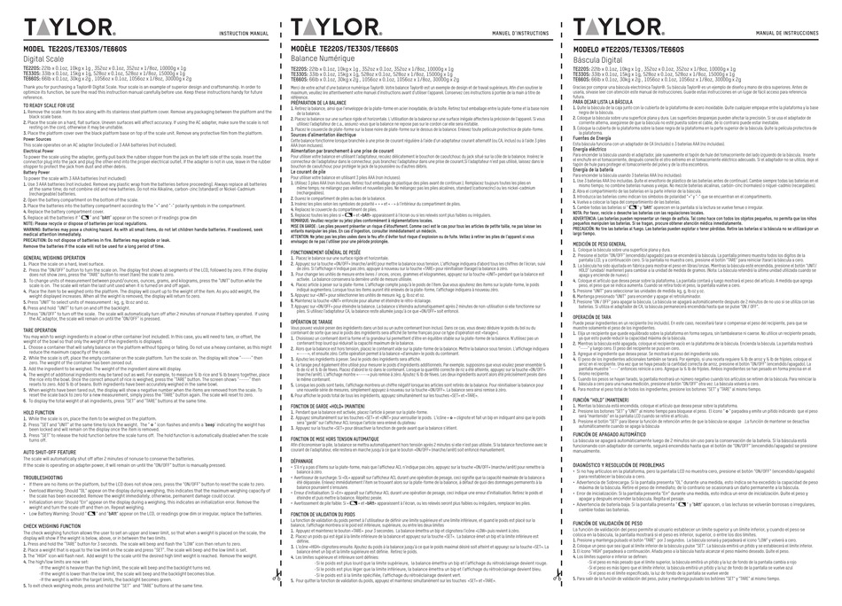 TAYLOR TE33OS INSTRUCTION MANUAL Pdf Download | ManualsLib