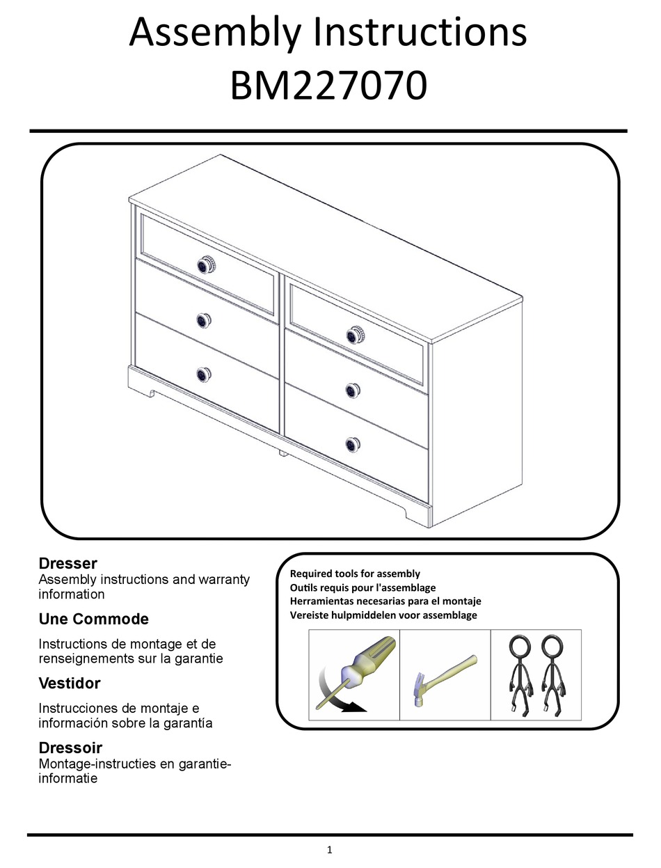 ASHLEY BM227070 ASSEMBLY INSTRUCTIONS MANUAL Pdf Download ManualsLib