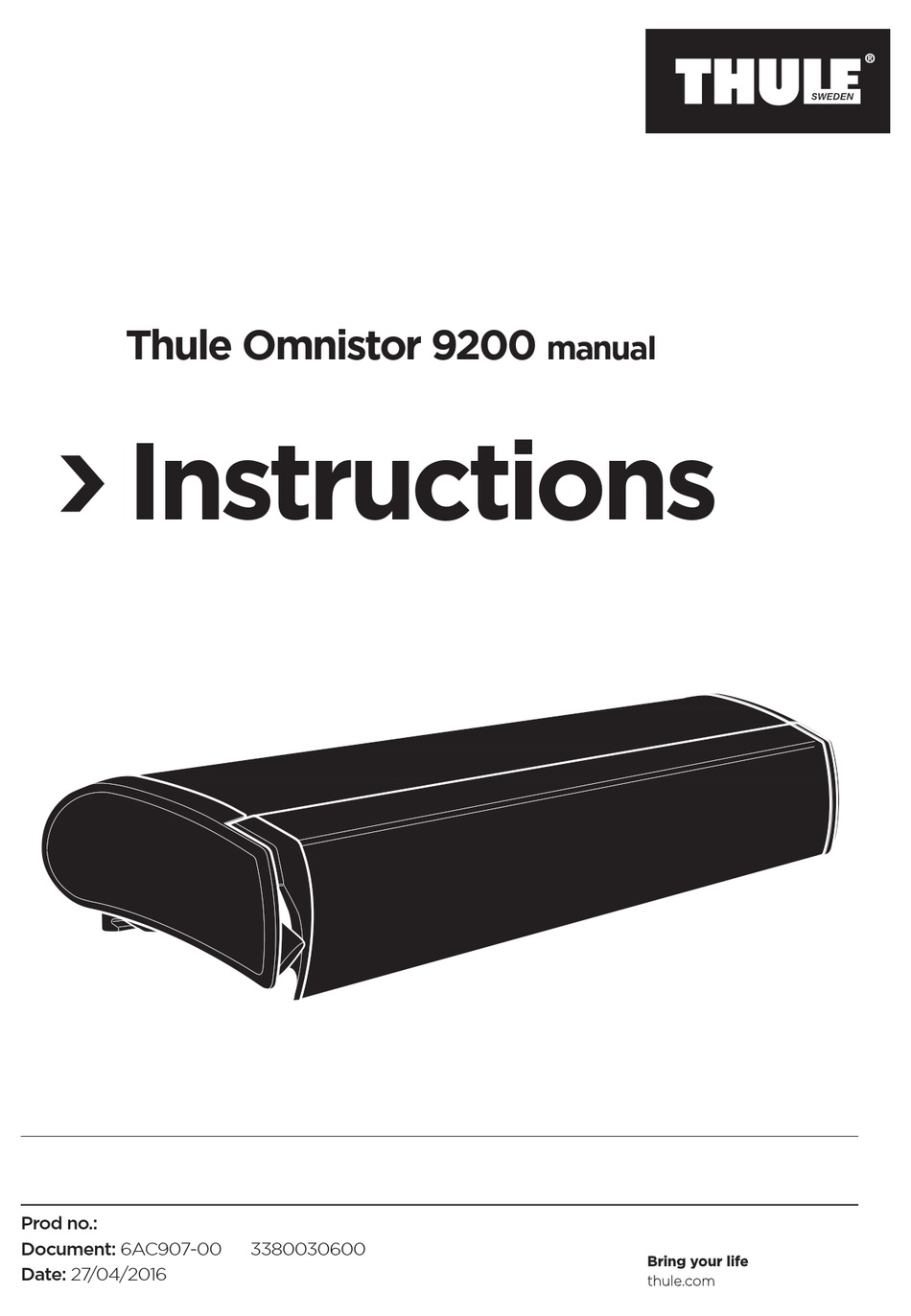 THULE 428200 INSTRUCTIONS MANUAL Pdf Download ManualsLib
