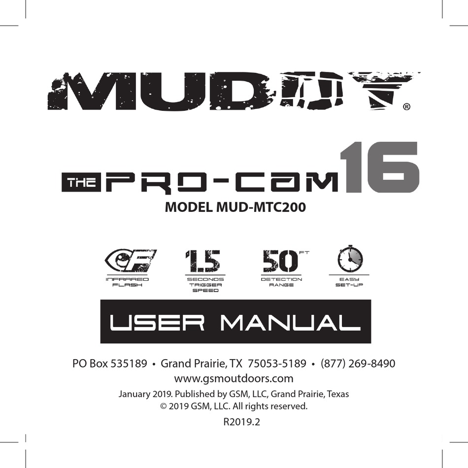 MUDDY PROCAM 16 USER MANUAL Pdf Download ManualsLib