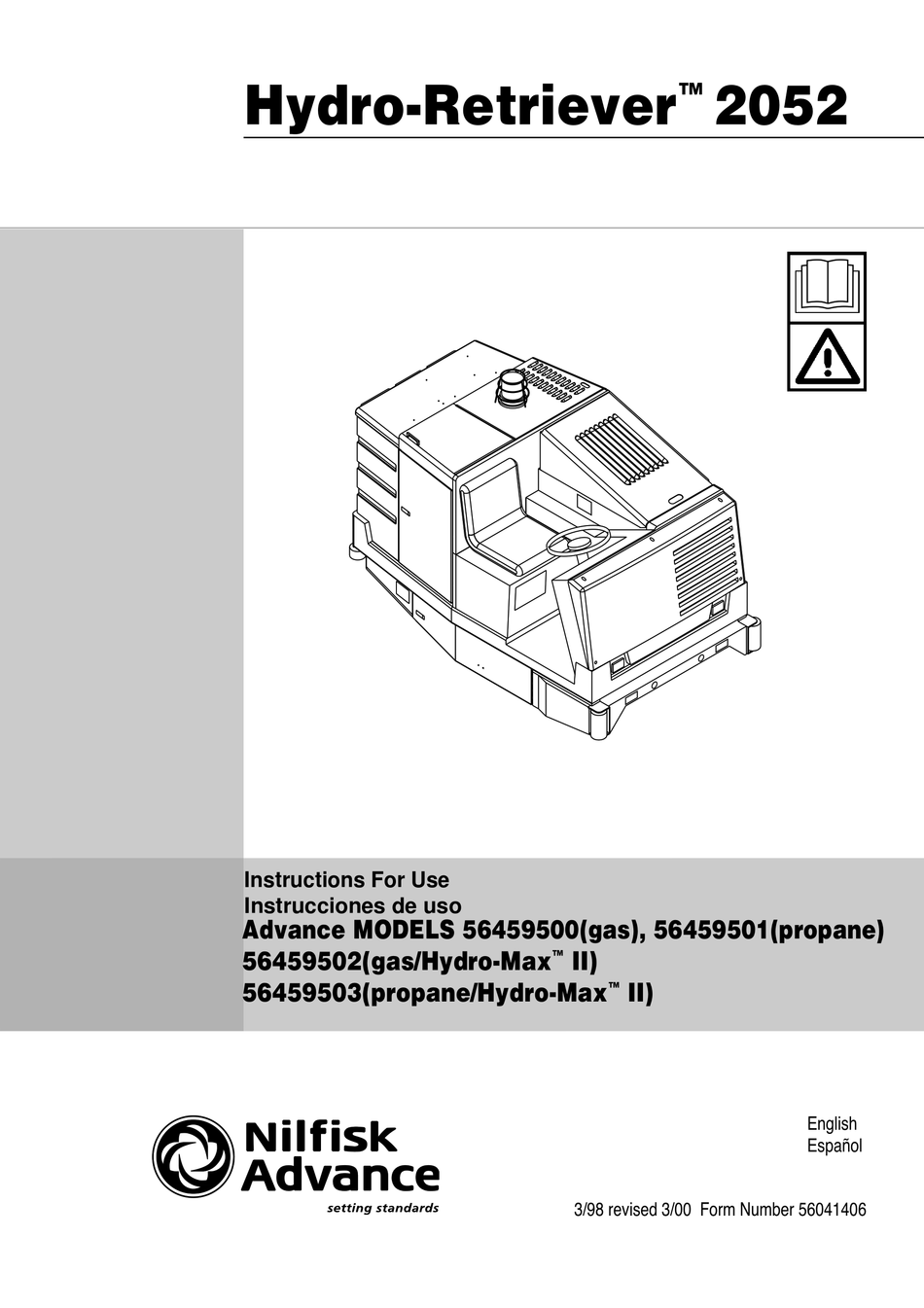 NILFISKADVANCE 56459500 INSTRUCTIONS FOR USE MANUAL Pdf Download
