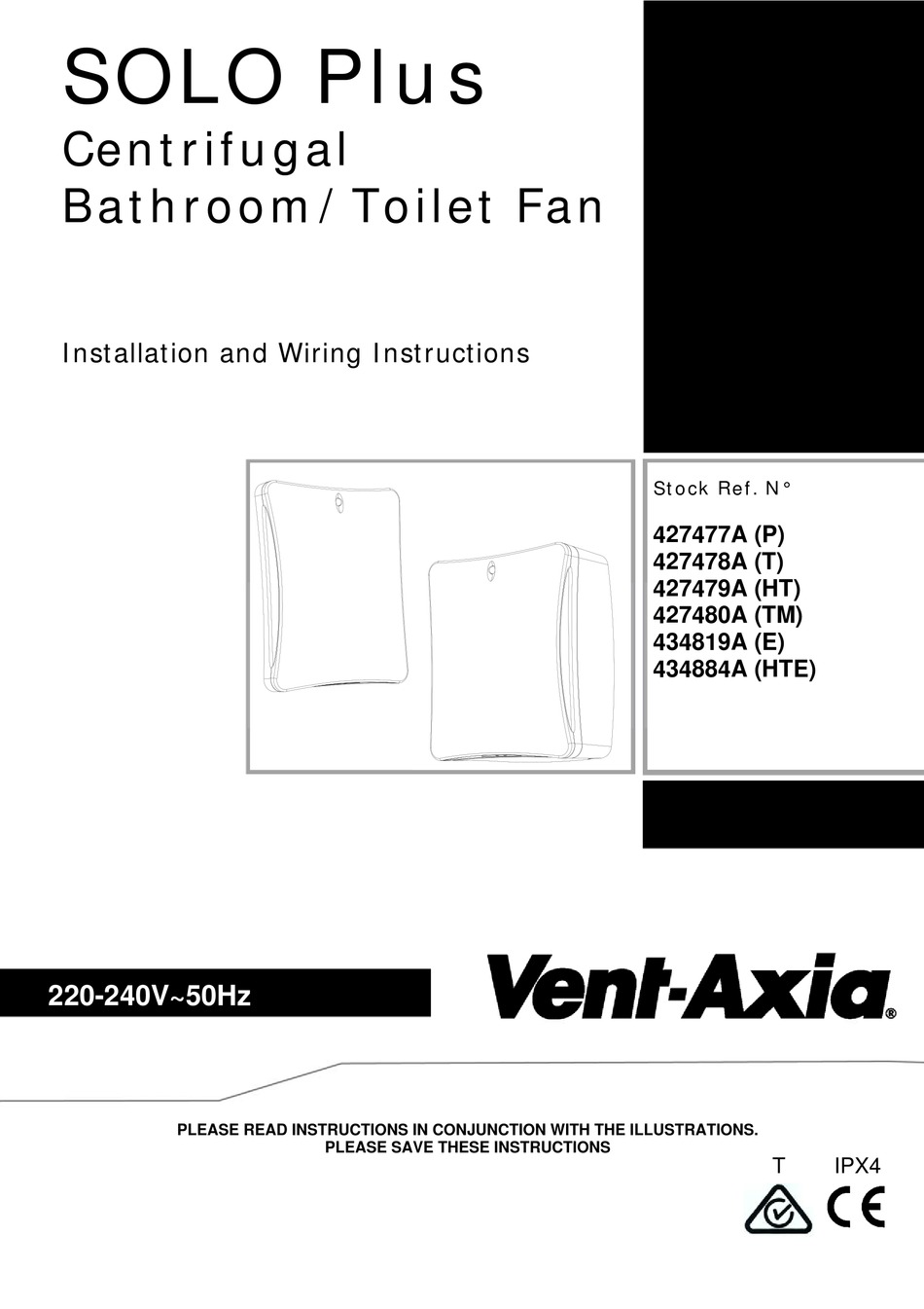 VENTAXIA 427477A INSTALLATION AND WIRING INSTRUCTIONS Pdf Download