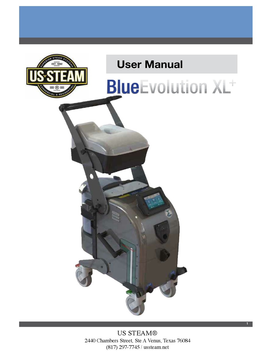 US STEAM BLUEEVOLUTION XL+ TS USER MANUAL Pdf Download ManualsLib