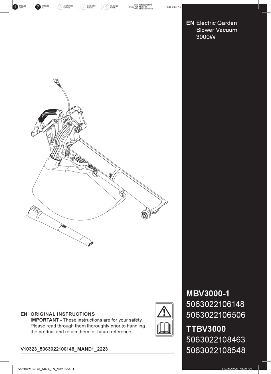 KINGFISHER MBV30001 ORIGINAL INSTRUCTIONS MANUAL Pdf Download ManualsLib