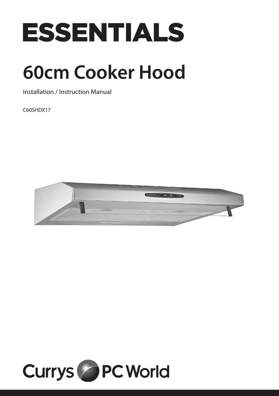 ESSENTIALS C60SHDX17 INSTALLATION INSTRUCTIONS MANUAL Pdf Download