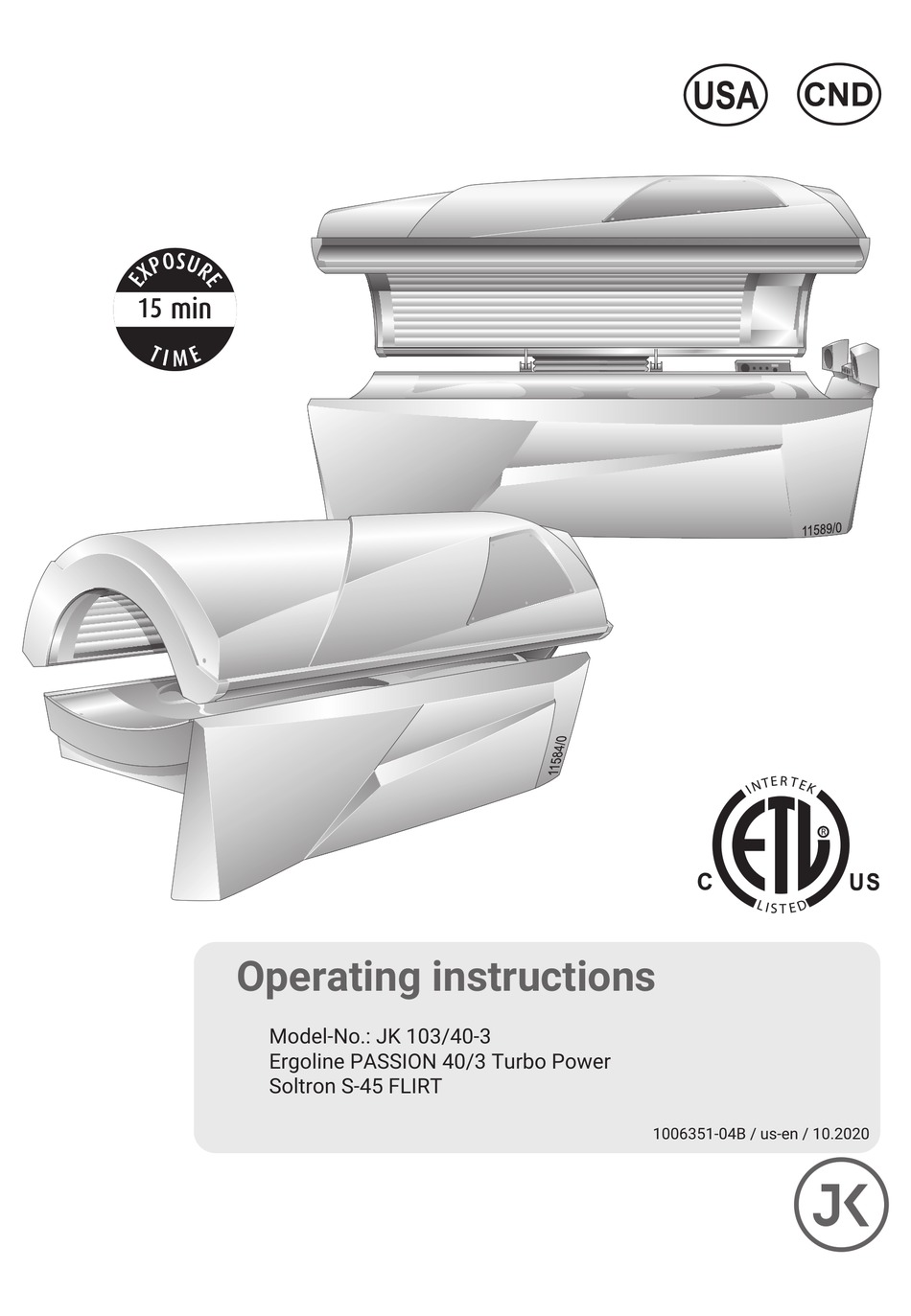 ERGOLINE JK 103/403 OPERATING INSTRUCTIONS MANUAL Pdf Download ManualsLib