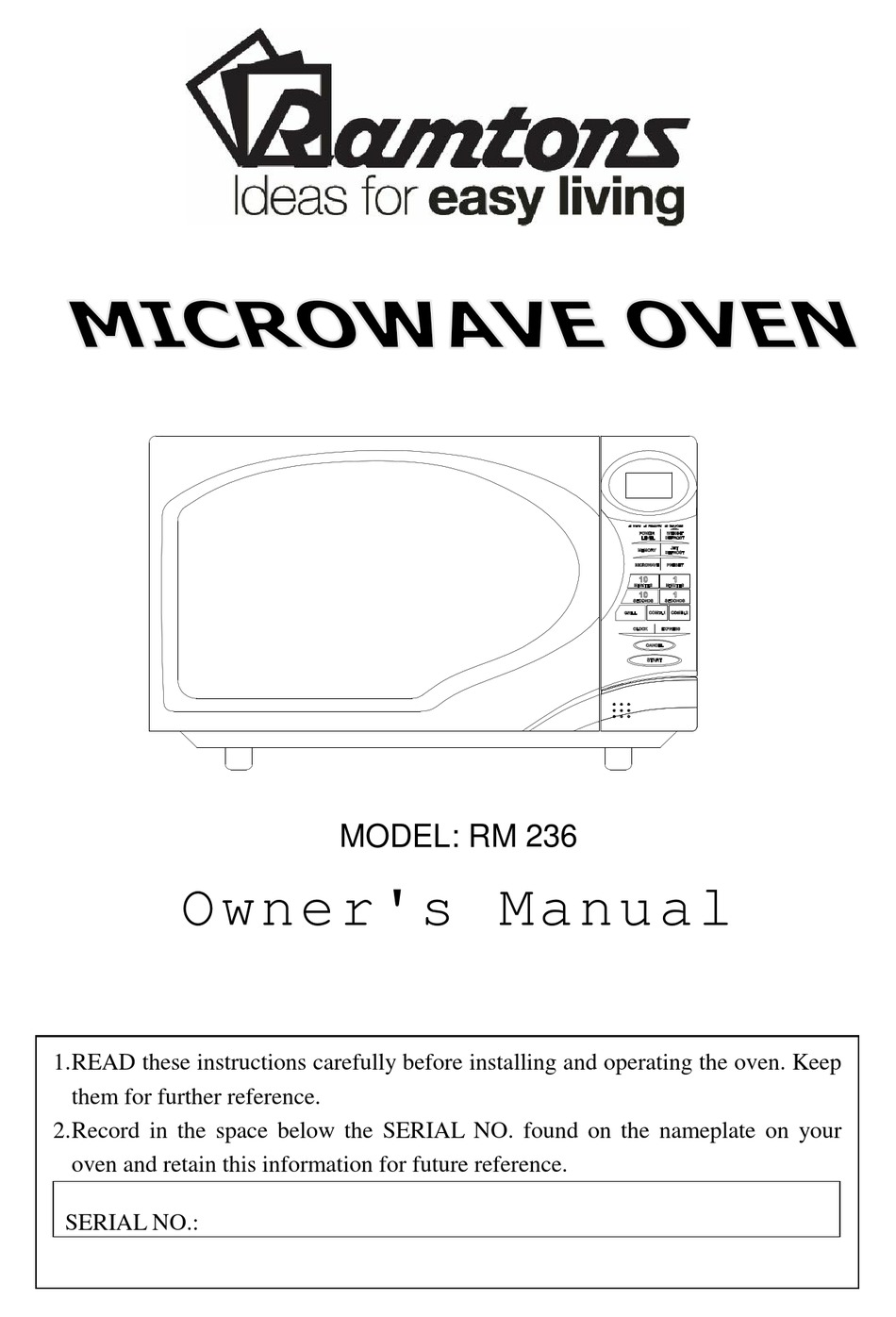 RAMTONS RM 236 OWNER'S MANUAL Pdf Download ManualsLib