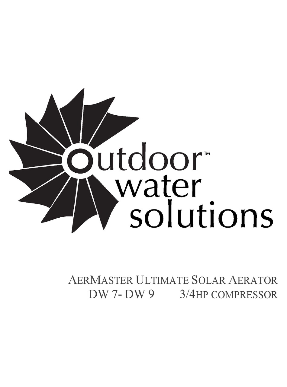 OUTDOOR WATER SOLUTIONS AERMASTER DW 7 INSTALLATION MANUAL Pdf Download