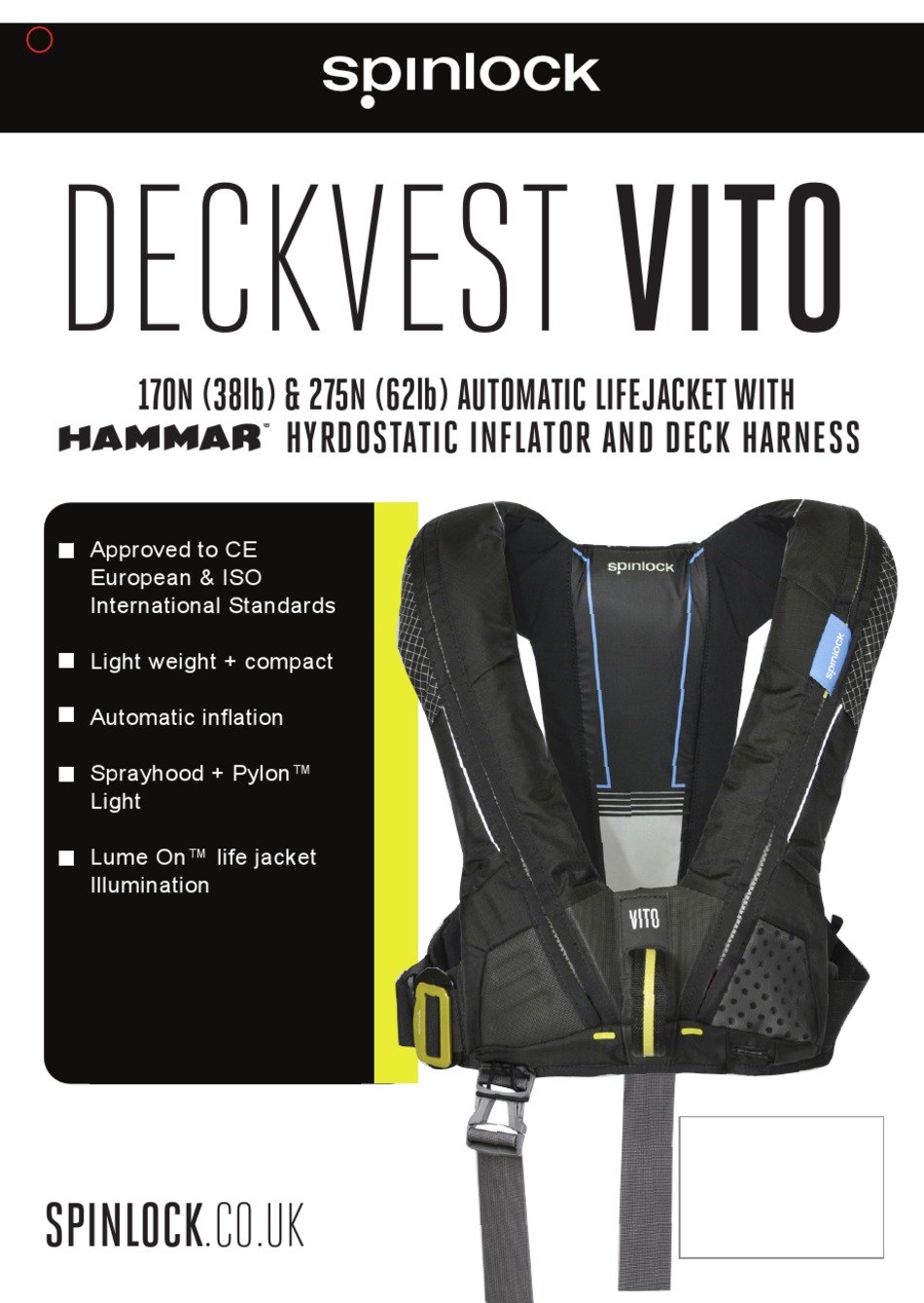 SPINLOCK DECKVEST VITO 170N INSTRUCTION MANUAL Pdf Download | ManualsLib