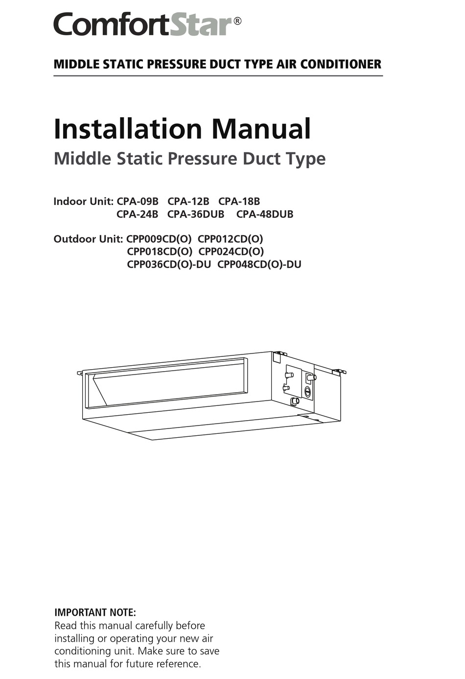 MIDEA CPA09B INSTALLATION MANUAL Pdf Download ManualsLib