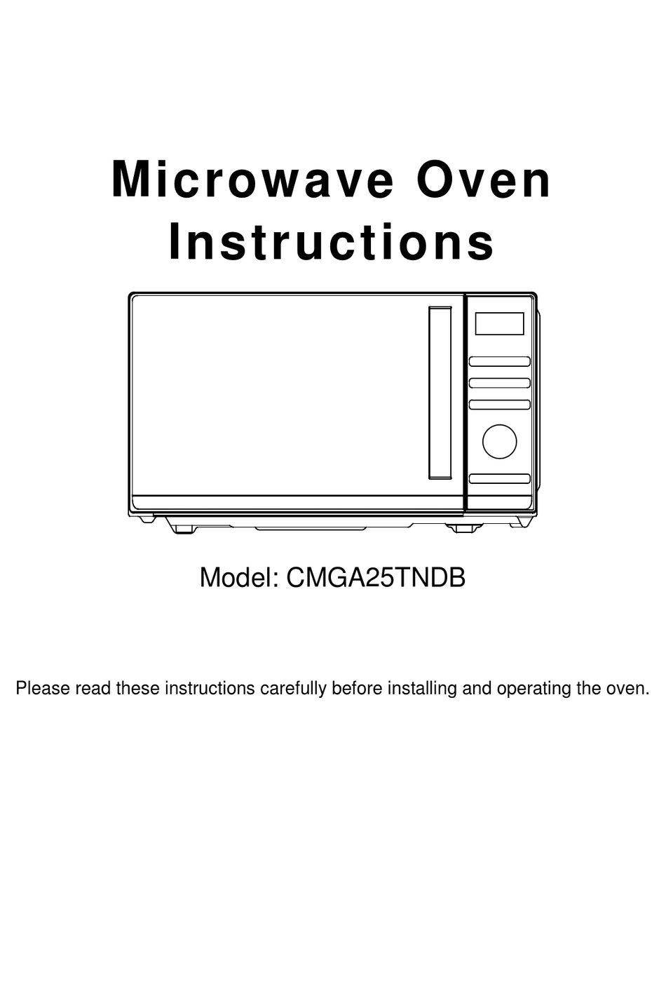 Manuale dell'utente del forno a microonde CANDY CMG 2071M