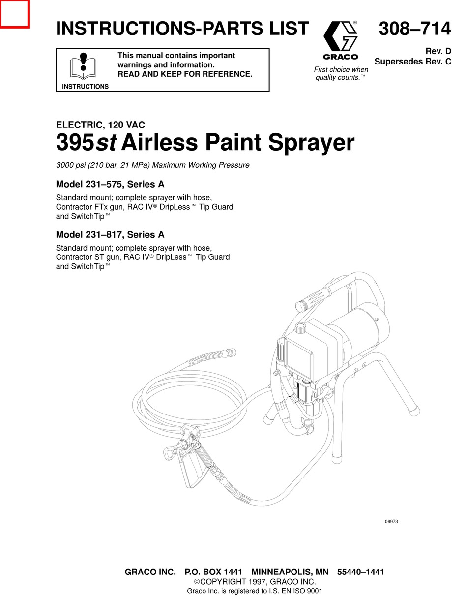 GRACO 31817 INSTRUCTIONSPARTS LIST MANUAL Pdf Download ManualsLib