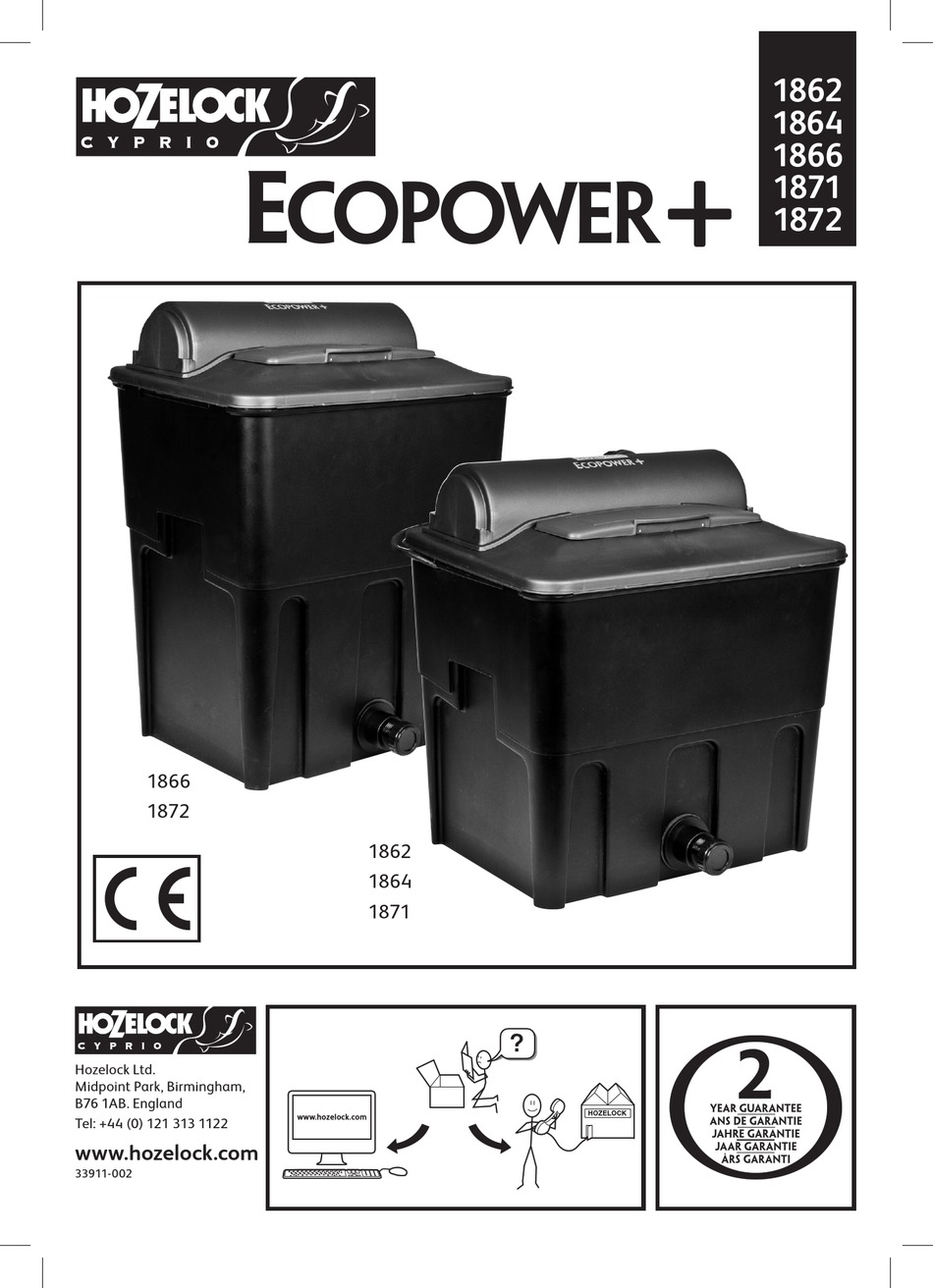 HOZELOCK CYPRIO ECOPOWER+ INSTALLATION & OPERATING INSTRUCTIONS MANUAL