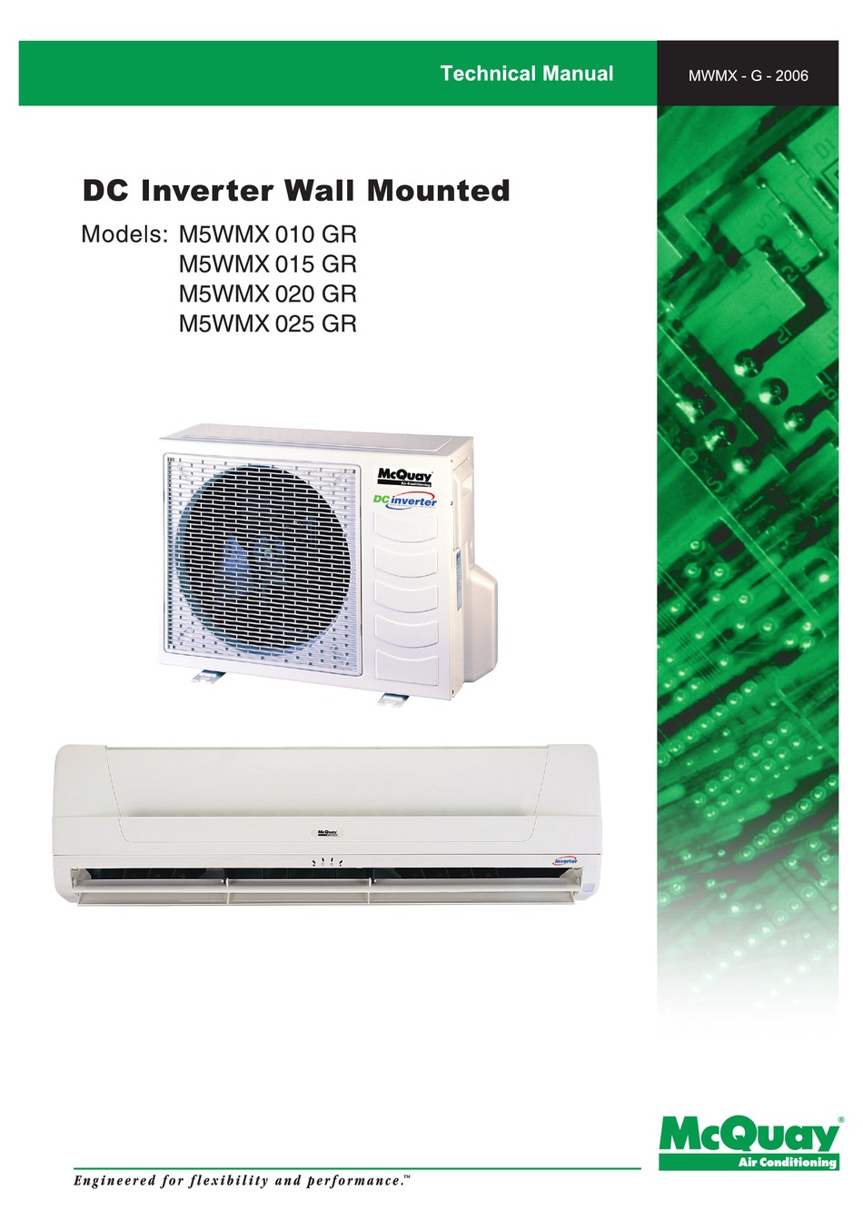 MCQUAY M5WMX 010 GR TECHNICAL MANUAL Pdf Download ManualsLib