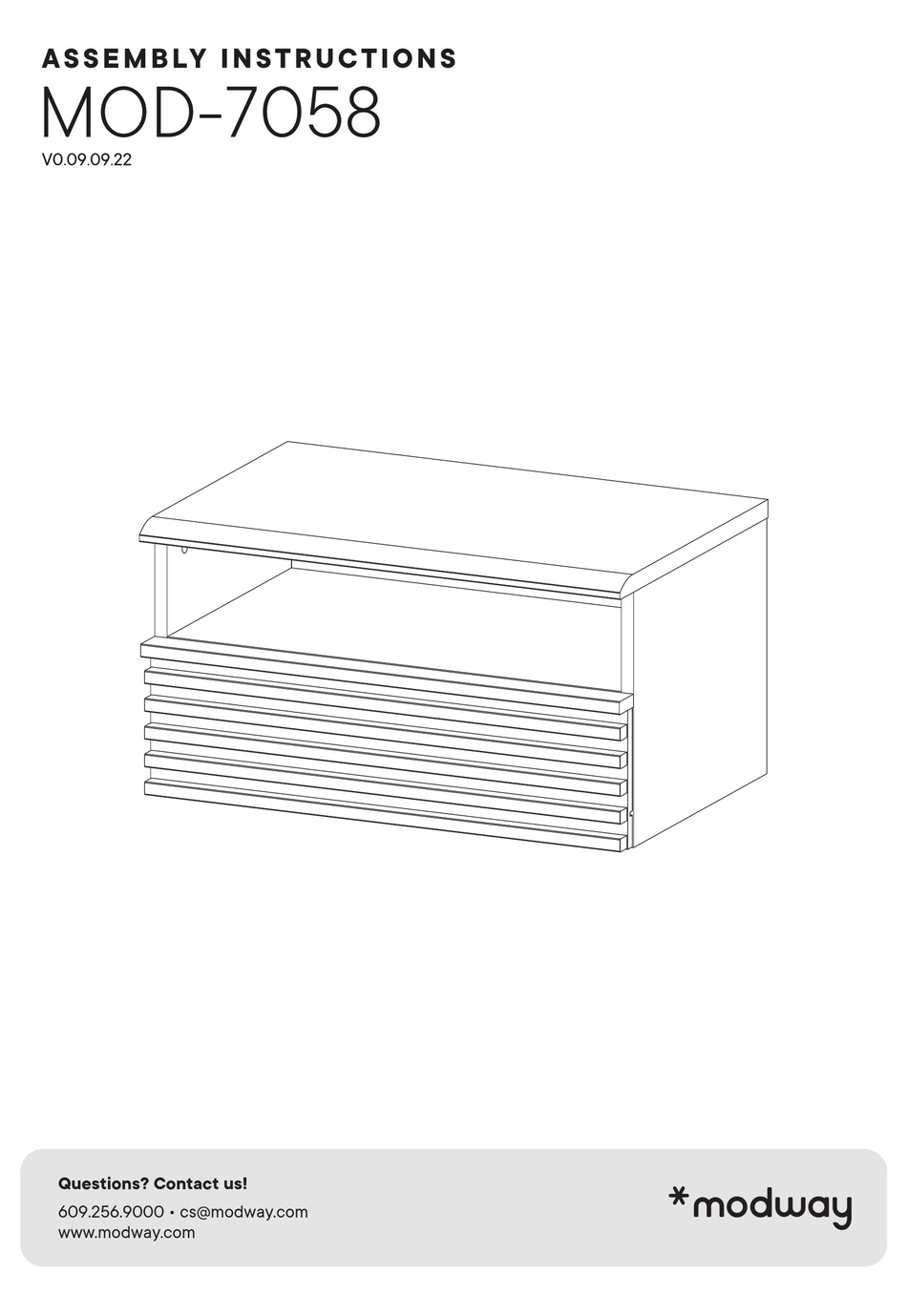 MODWAY RENDER MOD7058 ASSEMBLY INSTRUCTIONS MANUAL Pdf Download