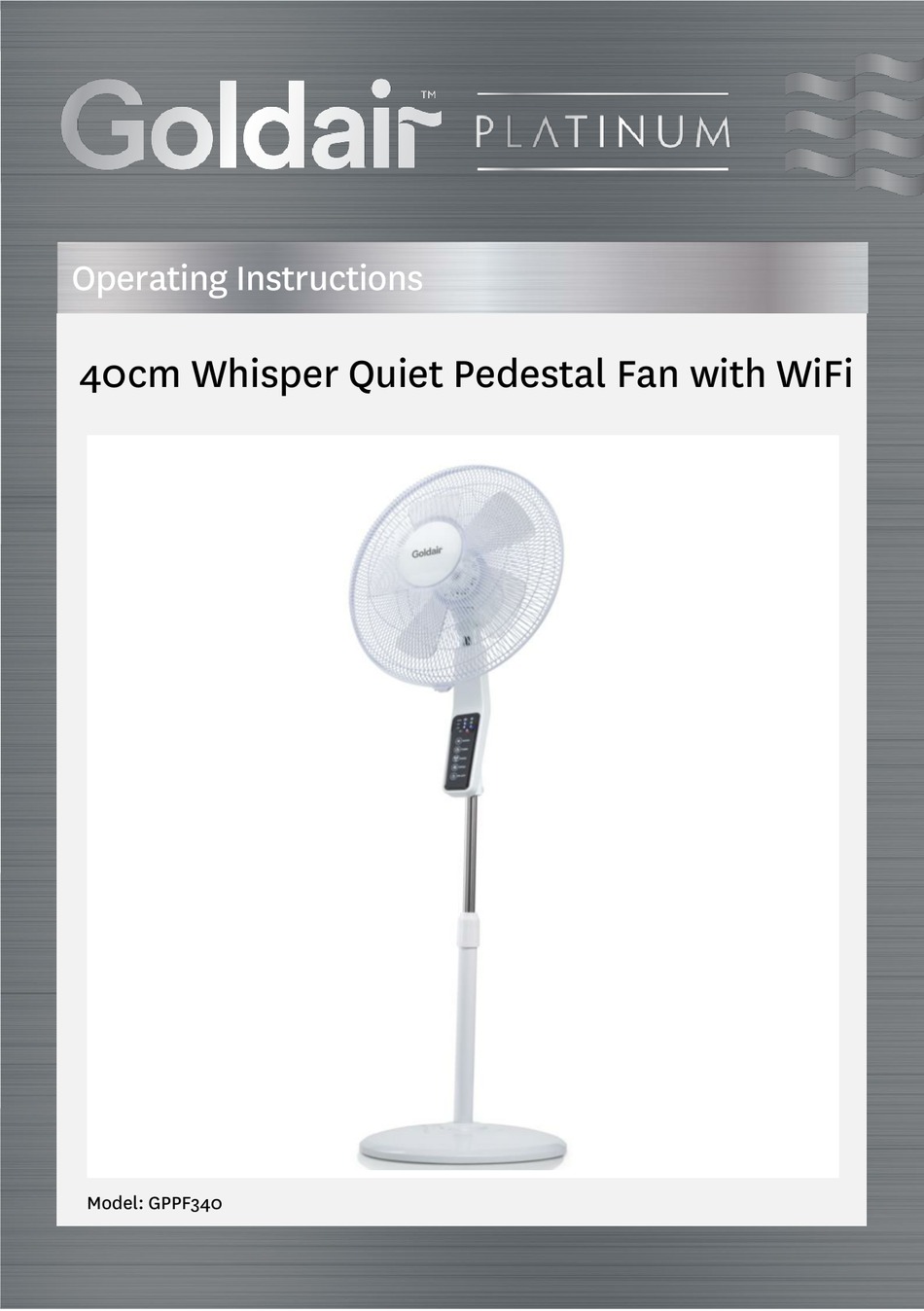 GOLDAIR GPPF340 OPERATING INSTRUCTIONS MANUAL Pdf Download ManualsLib