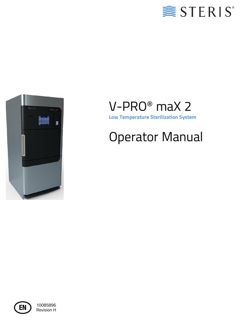 STERIS VPRO MAX 2 OPERATOR'S MANUAL Pdf Download ManualsLib