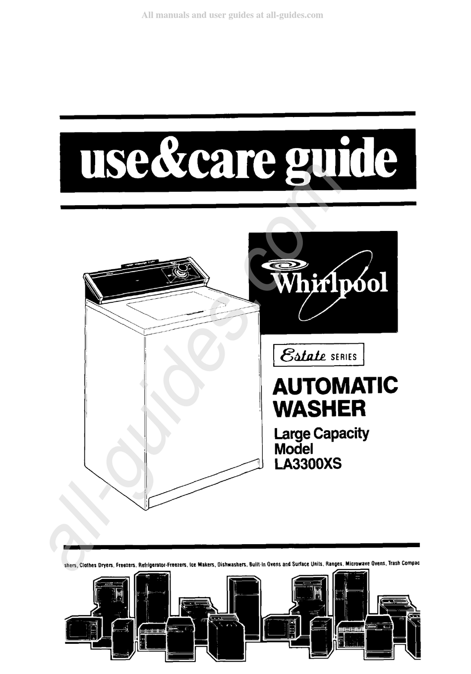 WHIRLPOOL LA3300XS USE & CARE MANUAL Pdf Download ManualsLib