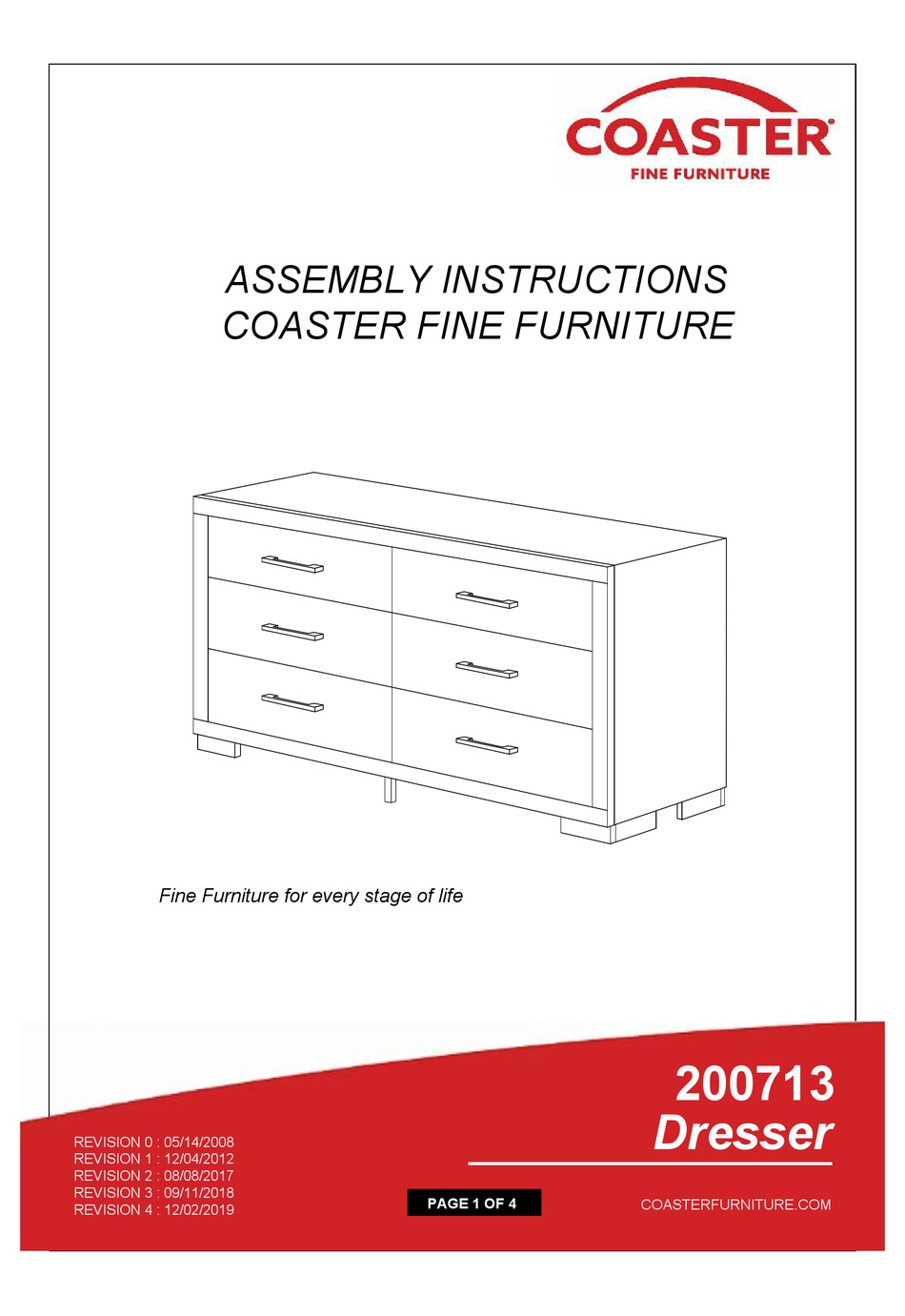 COASTER 200713 ASSEMBLY INSTRUCTIONS Pdf Download ManualsLib