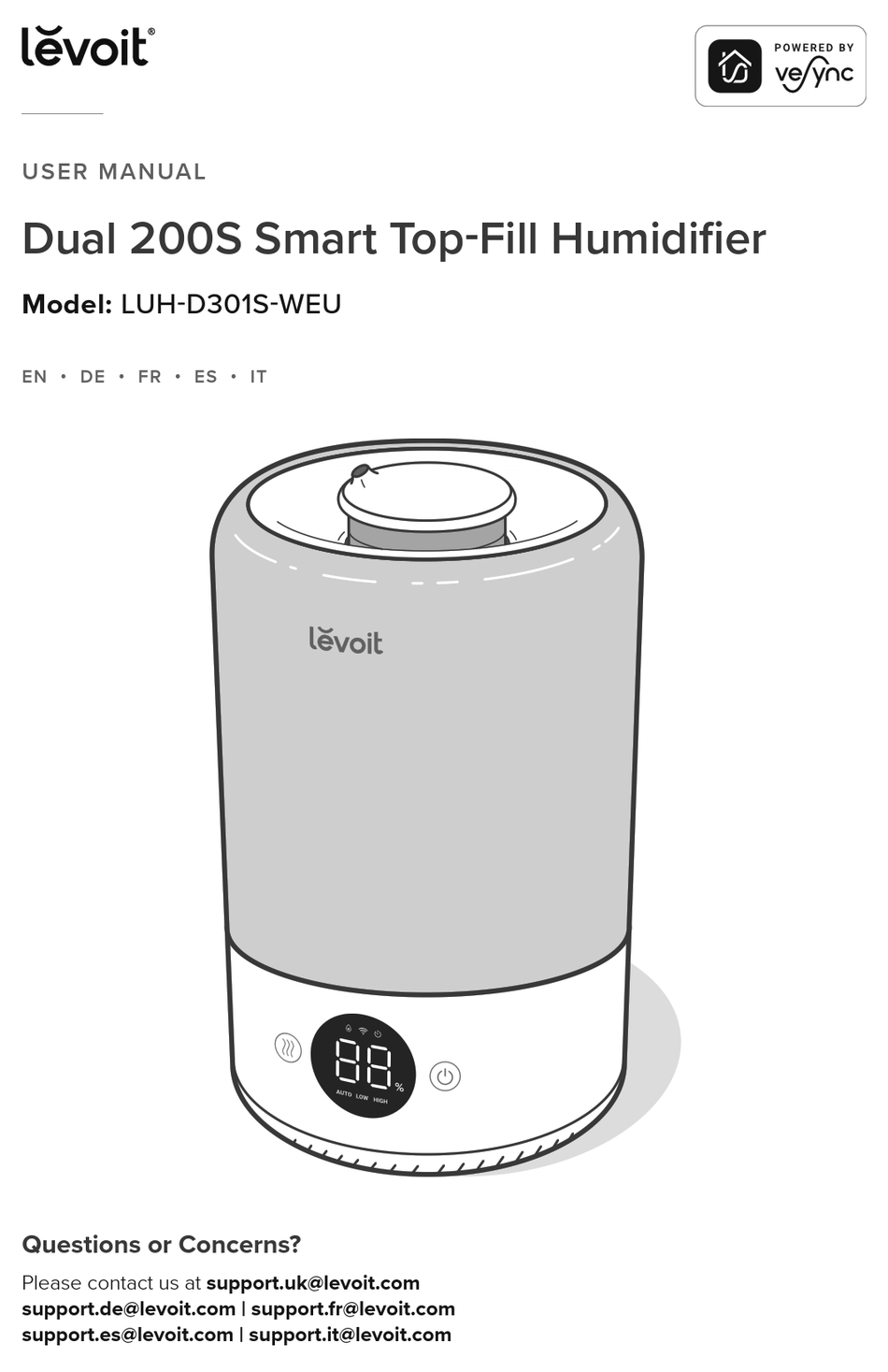 LEVOIT DUAL 200S USER MANUAL Pdf Download ManualsLib