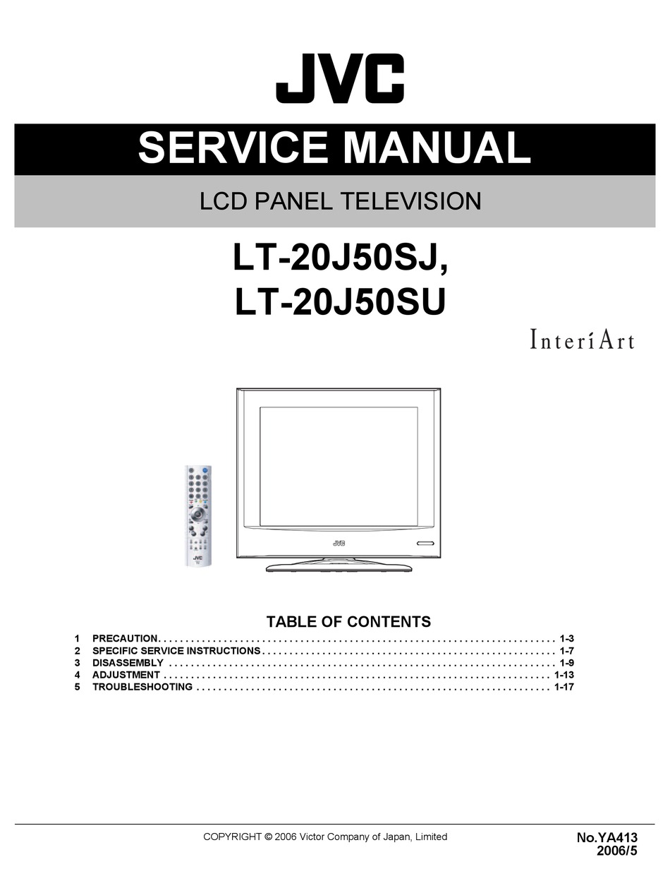 JVC LT-20J50SJ SERVICE MANUAL Pdf Download | ManualsLib