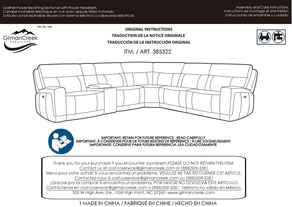 GILMAN CREEK 385322 ORIGINAL INSTRUCTIONS MANUAL Pdf Download ManualsLib