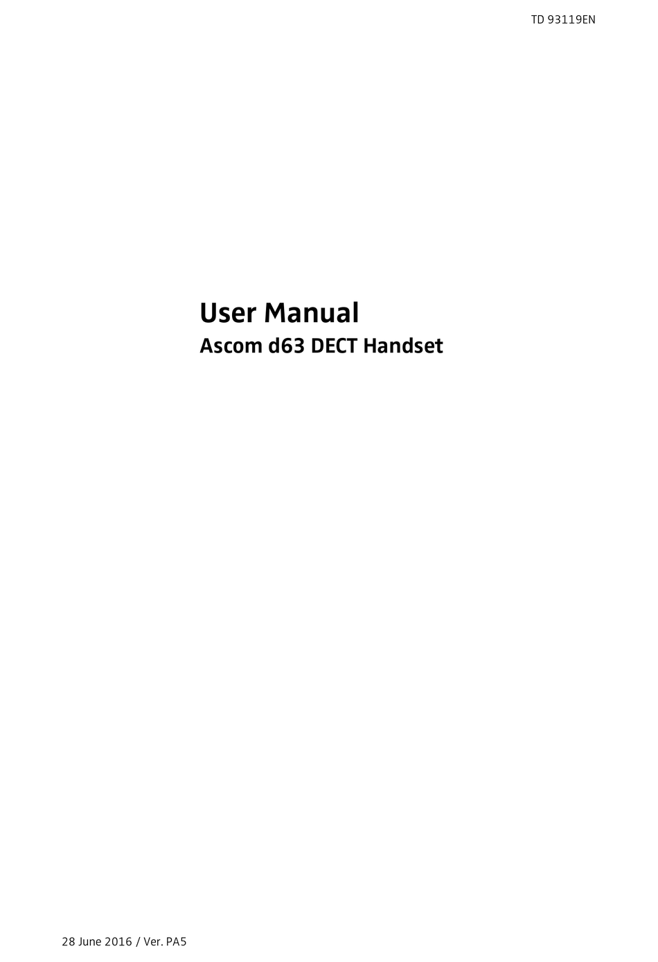 ASCOM D63 USER MANUAL Pdf Download | ManualsLib