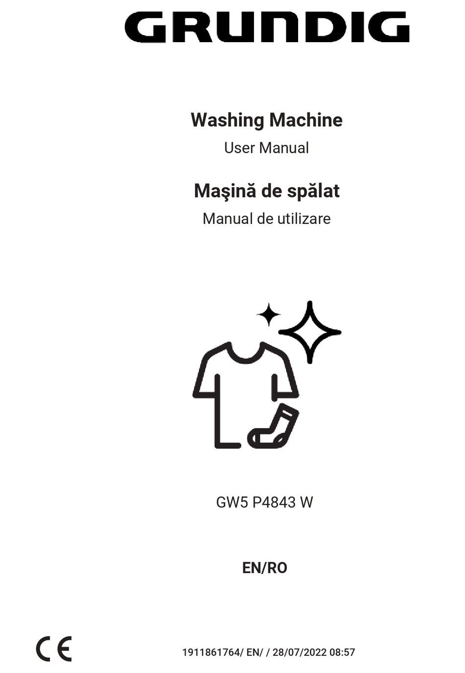 GRUNDIG GW5 P4843 W USER MANUAL Pdf Download | ManualsLib