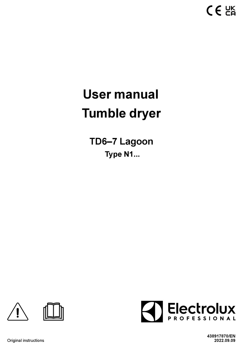 ELECTROLUX PROFESSIONAL LAGOON TD6-7LAC USER MANUAL Pdf Download ...