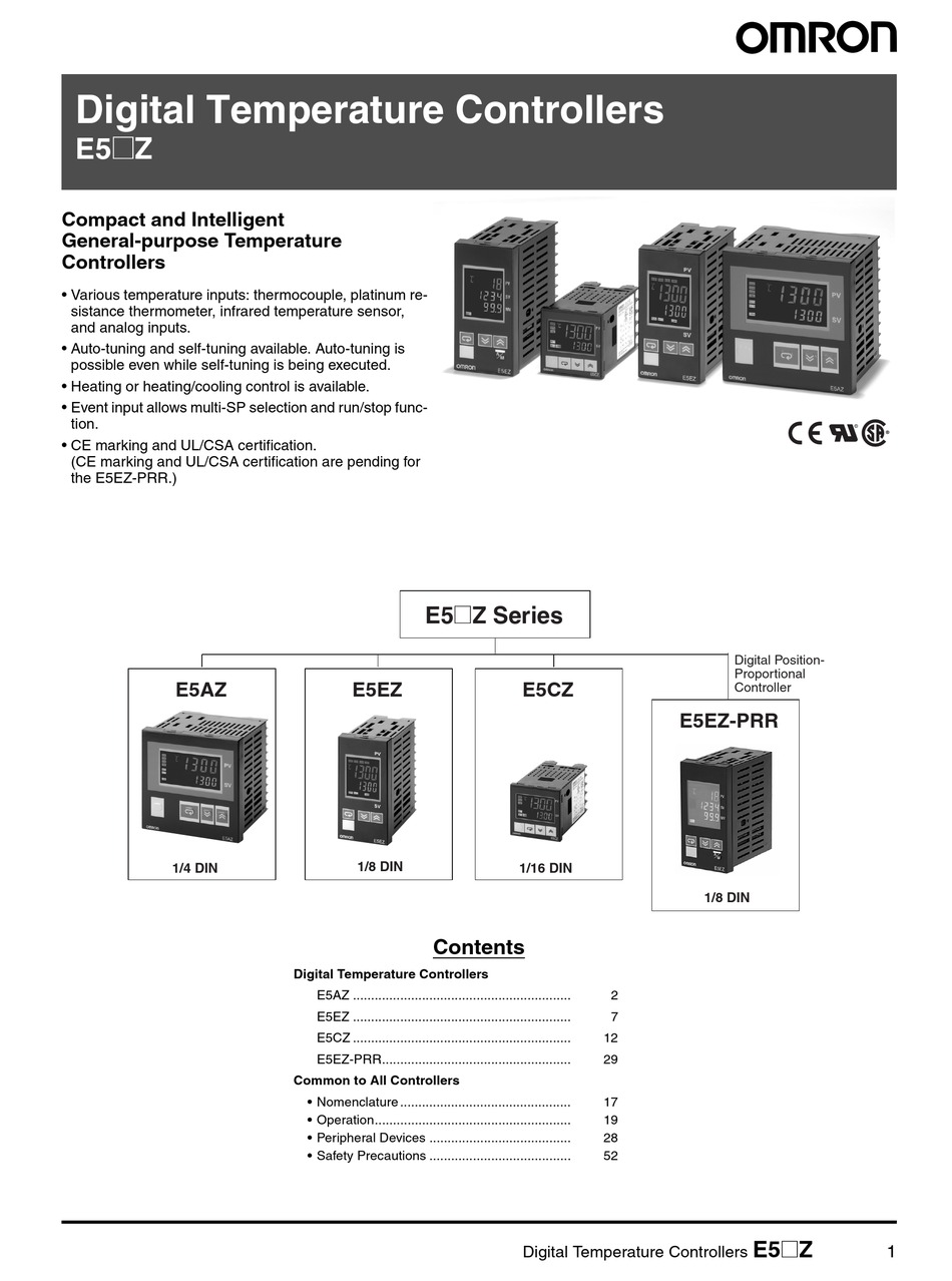 OMRON E5 Z SERIES MANUAL Pdf Download ManualsLib