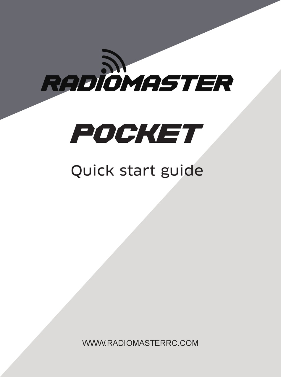 RADIOMASTER POCKET QUICK START MANUAL Pdf Download | ManualsLib