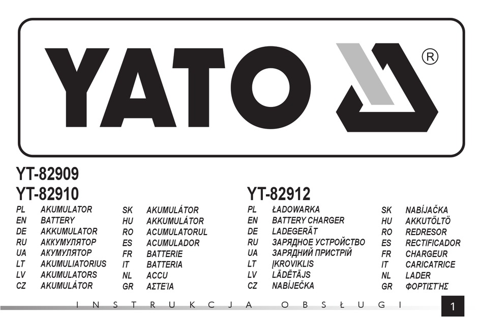 YATO YT-82909 OPERATING INSTRUCTIONS MANUAL Pdf Download | ManualsLib