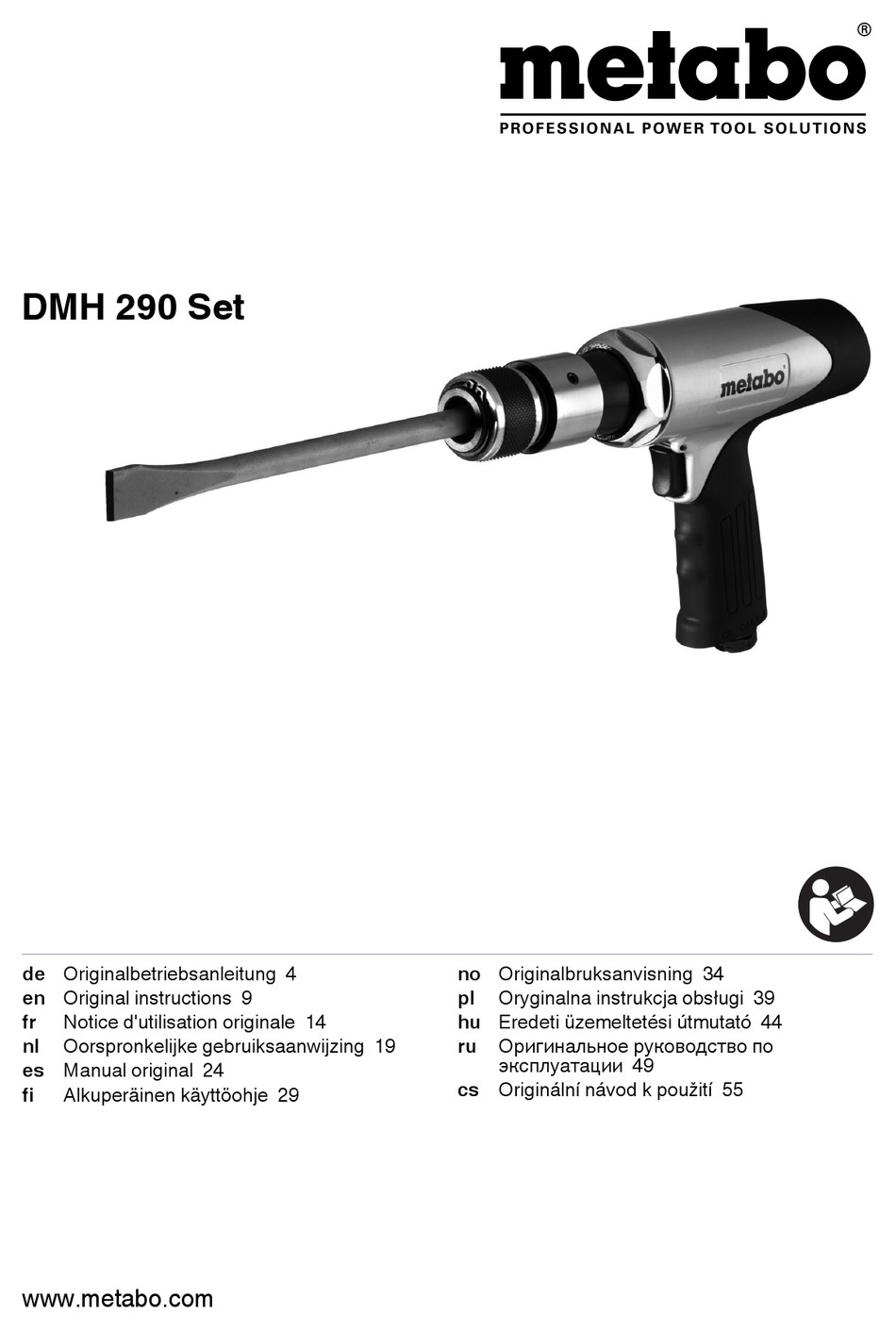 METABO DMH 290 SET ORIGINAL INSTRUCTIONS MANUAL Pdf Download | ManualsLib