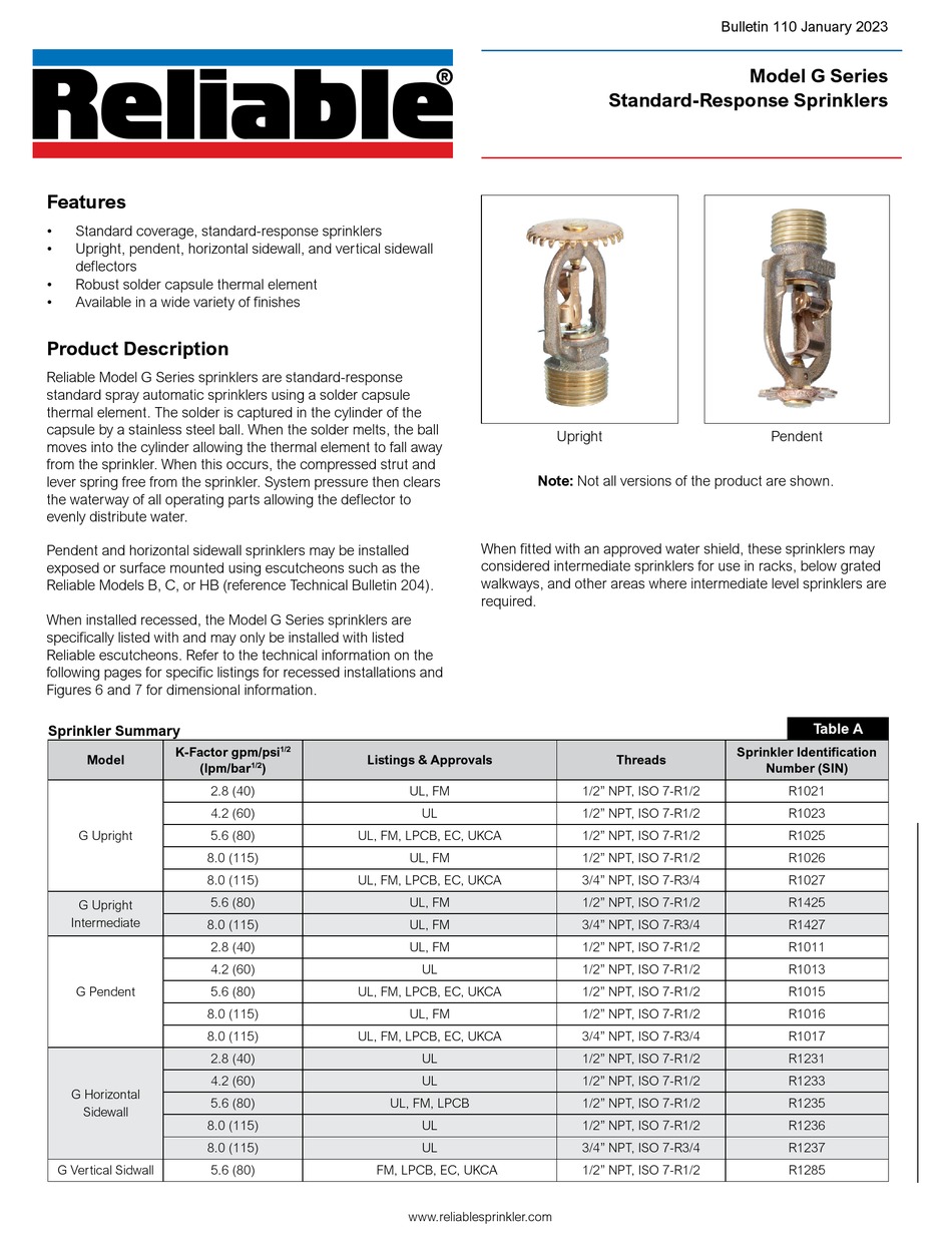 RELIABLE G SERIES MANUAL Pdf Download | ManualsLib