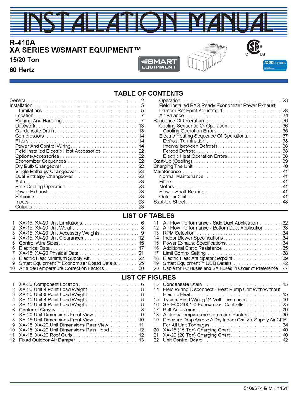 YORK XA SERIES INSTALLATION MANUAL Pdf Download | ManualsLib